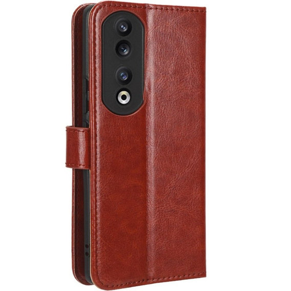 Откидной чехол для Honor 90, Crazy Horse Wallet, коричневый