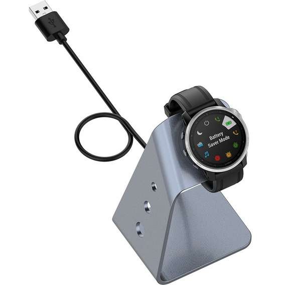 Алюминиевая USB док-станция для Garmin Fenix 7/7S/7X/6/6X/6S, серый