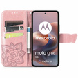 Чохол-книжка для Motorola Moto G86 5G, Butterfly, рожевий rose gold