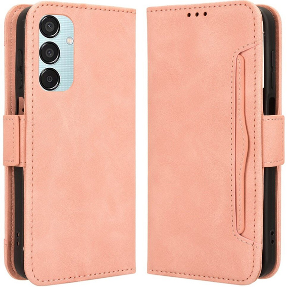 Футляр з клапаном для Samsung Galaxy M15 5G, Card Slot, рожевий
