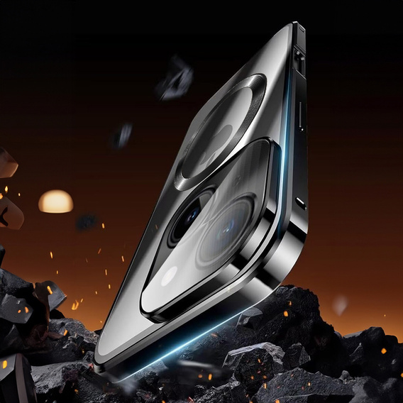 Магнітний чохол Dual Glass MagSafe для iPhone 15, чорний