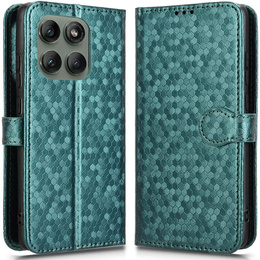 Чохол-фліп для Motorola Edge 60 Pro, Wallet Rhombus, зелений