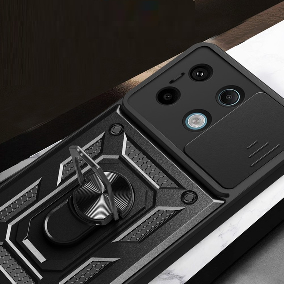 Чехол NOX Camera Slide Xiaomi Redmi Note 13 Pro 5G, CamShield Slide, чёрный