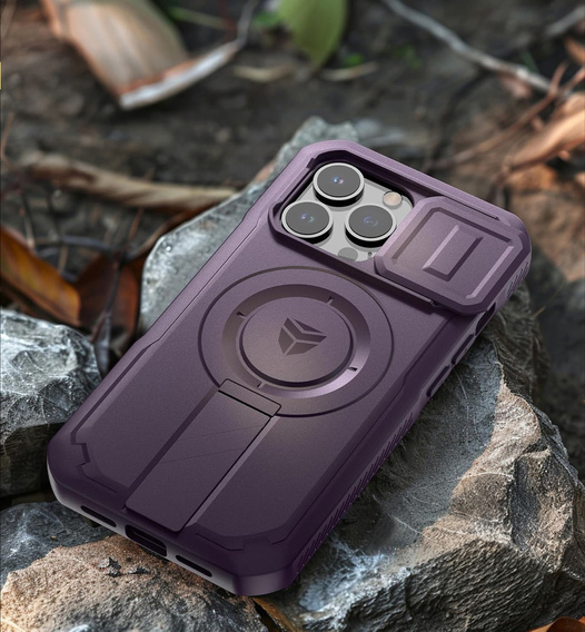 Бронированный чехол для iPhone 15, Dexnor CamProtect MagSafe, зелёный (Две рамки)