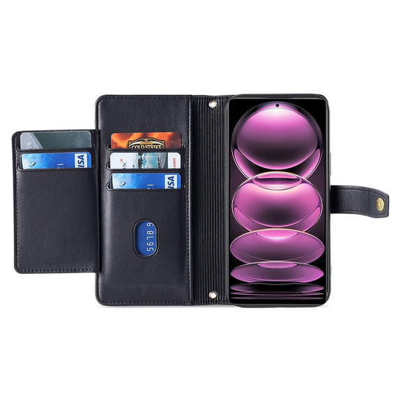 Чохол-книжка для Xiaomi 13T / 13T Pro / Redmi K60 Ultra, Wallet Zipper Pocket, чорний