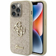 Чехол GUESS Fixed Glitter Big 4G Logo для iPhone 15 Pro