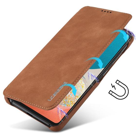 Чохол-книжка для Samsung Galaxy A53 5G, LC.IMEEKE, коричневий