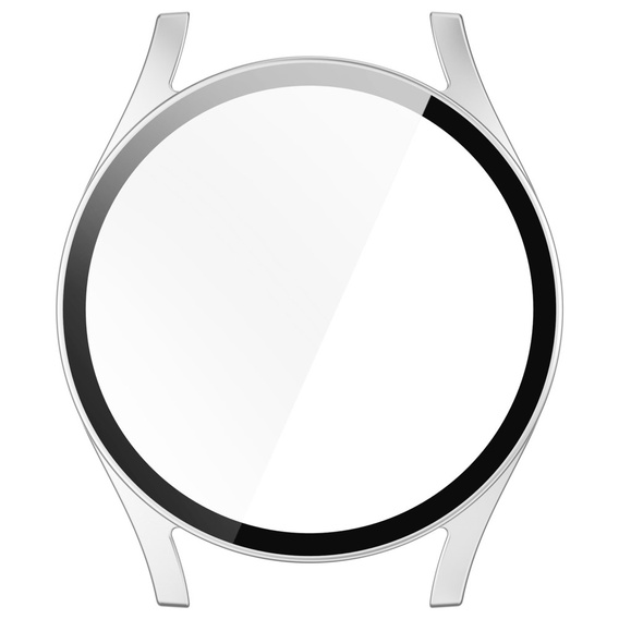 Чехол со встроенным стеклом для Samsung Galaxy Watch6 44 мм, серебряный