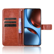 Футляр з клапаном для Realme GT 7 / 7T, Crazy Horse Wallet, коричневий