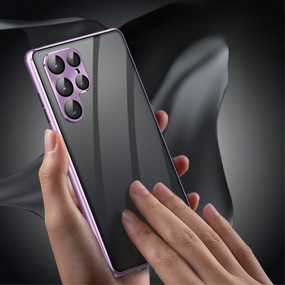 Чохол для Samsung Galaxy S21 Ultra, Magnetic Dual Glass, фіолетовий