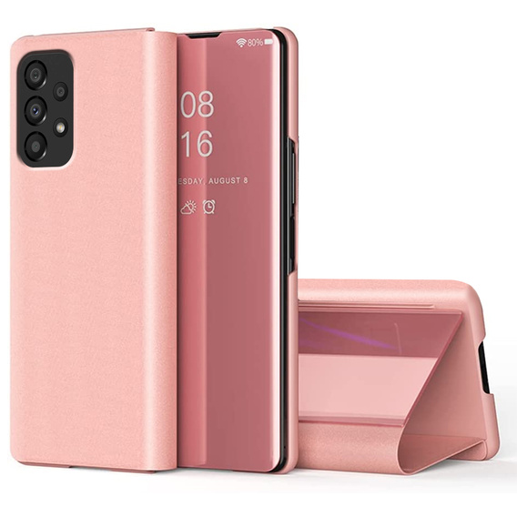 Чoхол до Samsung Galaxy A53 5G, Clear View, рожевий rose gold