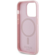 Чехол GUESS до iPhone 14 Pro, Saffiano MagSafe, розовый
