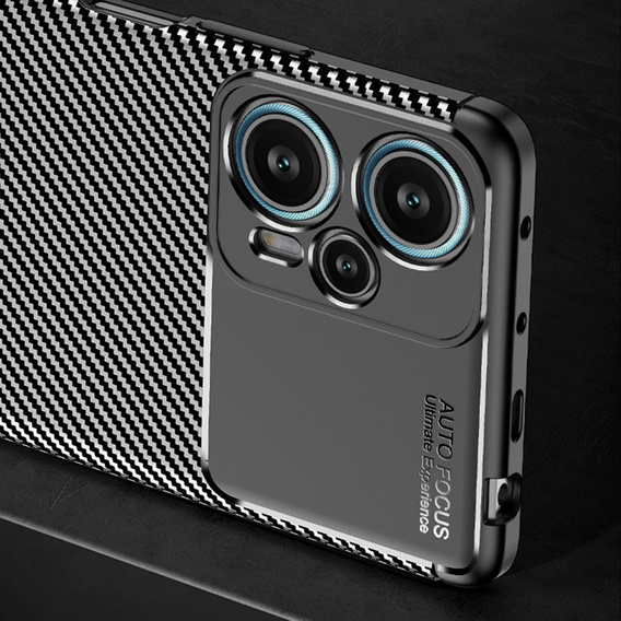 Чехол до Poco F5 5G, Carbon Gel, чёрный