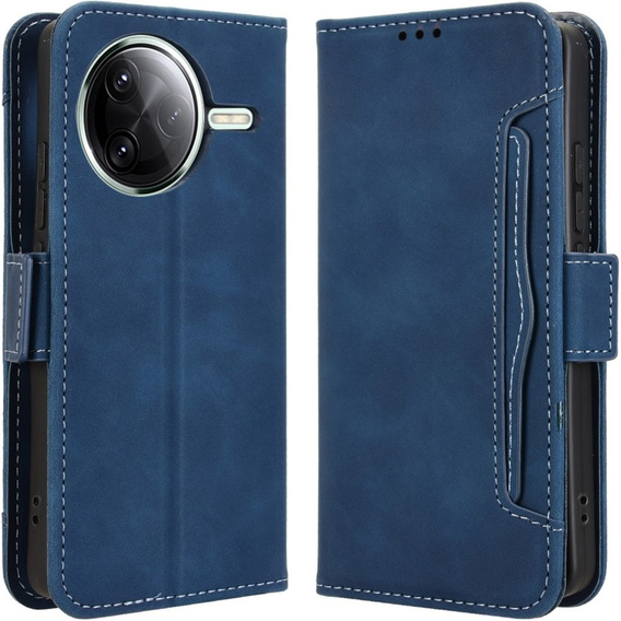 Откидной чехол для Xiaomi Poco F7 Pro, Card Slot, темно-синий