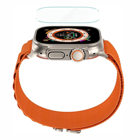 2x закаленное стекло с монтажной рамкой ERBORD для Apple Watch Ultra 1/2/3 49 мм