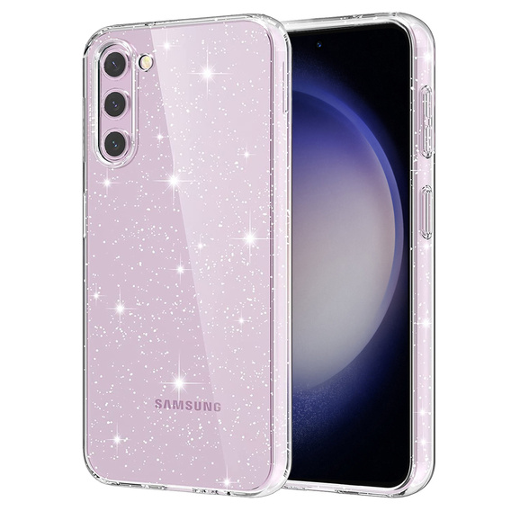 Чехол до Samsung Galaxy S23, Glittery Powder, прозрачный