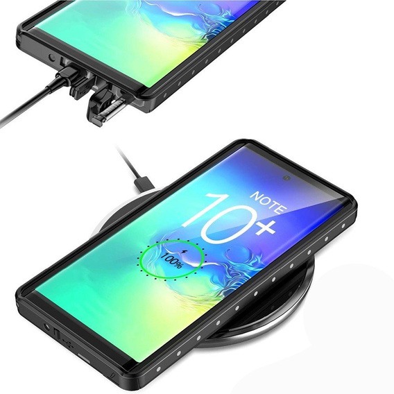 Водонепроницаемый чехол IP68 для Samsung Galaxy Note 10+ Plus, Redpepper, чёрный