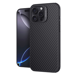 Чохол для iPhone 16 Pro Max, броньований Nillkin, Carbon Fiber, для Magsafe, чорний
