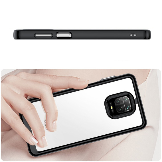 Чoхол до Xiaomi Redmi Note 9S / 9 Pro / 9 Pro Max, Fusion Hybrid, прозорий / чорний