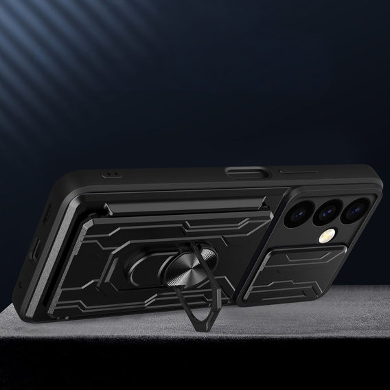 Броньований чохол для Samsung Galaxy S24, Camera Slide Card Slot, чорний