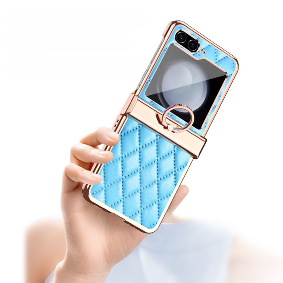 Чохол для Samsung Galaxy Z Flip5 5G, Electro Stitching, синій