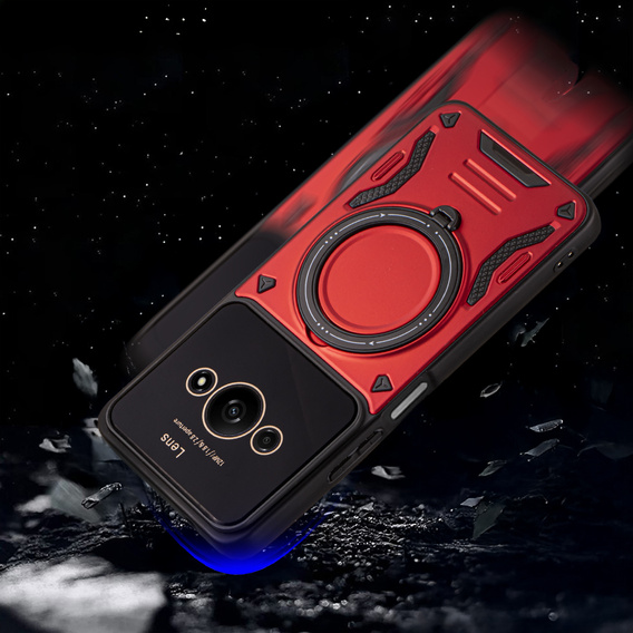 Бронированный чехол для Xiaomi Redmi A3, Magnetic Ring, красный