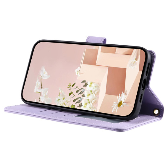 Чохол-сумка для Motorola Moto G24 / G24 Power / G04, Rhombus Crossbody Leather, фіолетовий