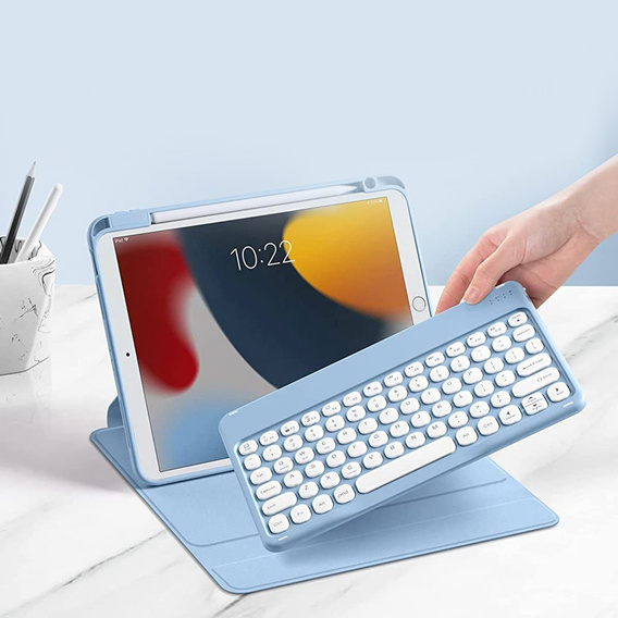 Чехол + клавиатура iPad 10.2 2021 / 2020 / 2019 7/8/9 gen, синий