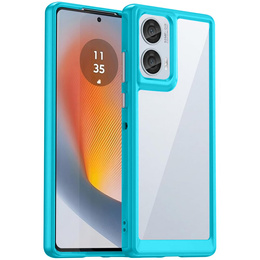 Чехол до Motorola Edge 50 Fusion 5G, Fusion Hybrid, прозрачный / синий
