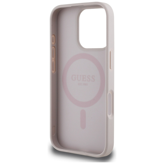 Чехол Guess 4G Circle с классическим логотипом, для MagSafe для iPhone 16 Pro Max