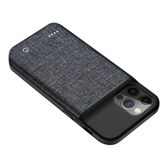 Чохол з батареєю 6800mAh до iPhone 12 Pro, Oxford Cloth, Black