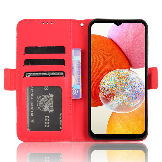 Откидной чехол для Samsung Galaxy A15 4G / 5G, Card Slot, красный