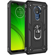 Бронированный Чехол до Motorola Moto G7 Power, Nox Case Ring, чёрный