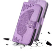 Откидной чехол для Motorola Edge 50 Pro, Butterfly, фиолетовый