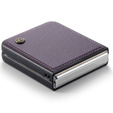 Чохол для Samsung Galaxy Z Flip7 FE / Z Flip6, CASE Litchi Leather, фіолетовий