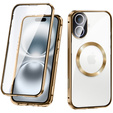 Магнітний чохол Dual Glass MagSafe для iPhone 16, золотий