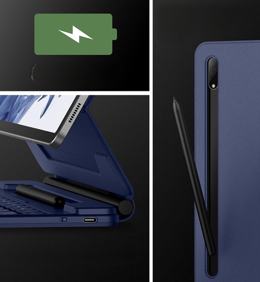 Обкладинка для клавіатури Samsung Galaxy Tab S10+/ S9+/ S8+/ S7+/ S7 FE, Dexnor Magnetic Keyboard Touchpad, м'яти