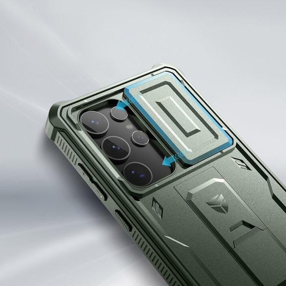 Броньований чохол для Samsung Galaxy S24 Ultra, Dexnor Full Body (Two Frames), зелений