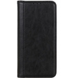 Чехол до Samsung Galaxy S24+ Plus, Wallet Litchi Leather, чёрный