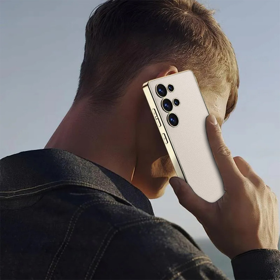 Чехол до Samsung Galaxy S25 Ultra, GKK Leather, титановый серый