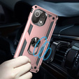 Бронированный Чехол до Xiaomi Mi 11 Lite / Mi 11 Lite 5G / 11 Lite 5G NE, Nox Case Ring, розовый rose gold