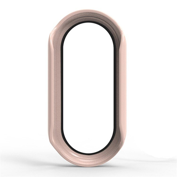 Чехол 2 в 1 + закаленное стекло для Xiaomi Smart Band 10 / 9 / 8, розовый