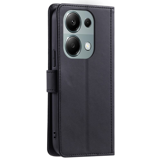 чехол-крышка для Xiaomi Redmi Note 13 Pro 4G / Xiaomi Redmi Note 14S / Xiaomi Poco M6 Pro 4G, Rhombus Crossbody Leather, чёрный