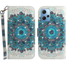 Откидной чехол для Xiaomi Redmi Note 12 4G, Wallet mandala, белый
