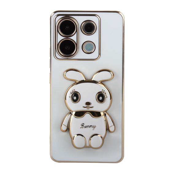 Чохол для Xiaomi Redmi Note 13 Pro 5G, Rabbit, білий + загартоване скло 9H