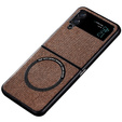 Чохол для Samsung Galaxy Z Flip4 5G, Cloth Texture, Brown
