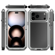 Чехол для iPhone 15 Pro, бронированный, со встроенным стеклом, красный