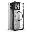 Противоударный чехол MagSafe для iPhone 15 Pro Max, черный / прозрачный