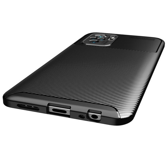 Чoхол до Xiaomi Redmi Note 10/10S, Carbon Gel, чорний