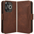 Откидной чехол для Xiaomi Poco F6, Card Slot, коричневый